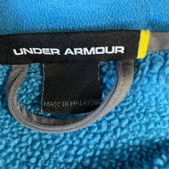 Under Armour Mens Quarter Zip Fleece Pullover Athletic Layer Outdoor Sportswear - Picture 2 of 9